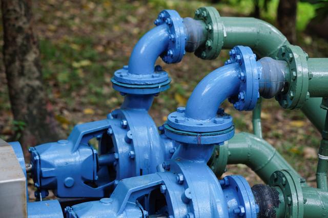 outdoor water utility piping